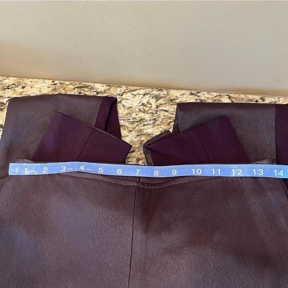 Akris Punto Leather Fitted Pants with Jersey Back 4 - Picture 7 of 11